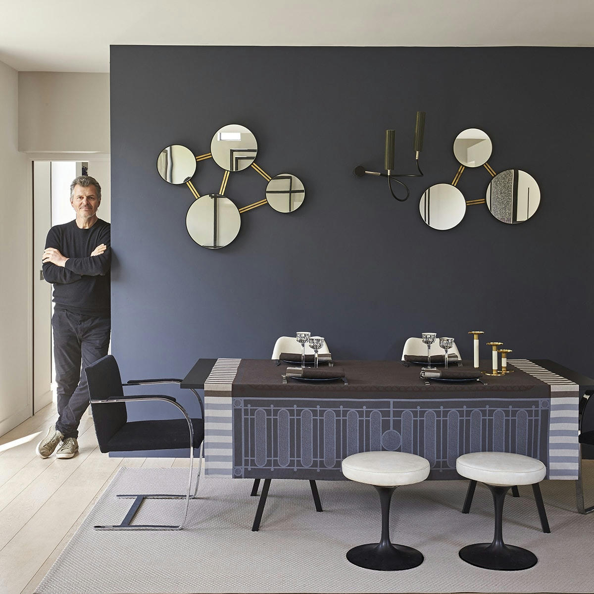 PALAIS ROYAL - Nappe en coton bronze 175 x 175