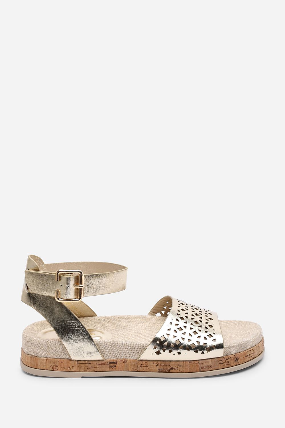 Where's That From Bask Cutout Design Flatform Sandal
