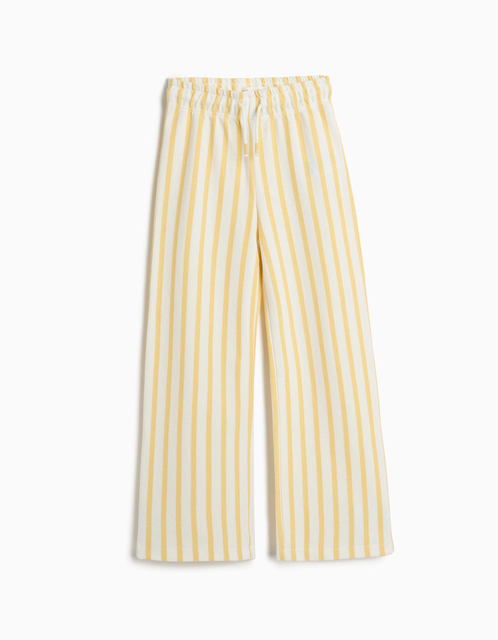 Calças Riscas, Menina, Amarelo Claro