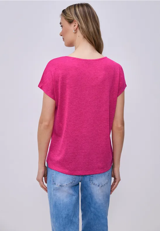 Dropped Shoulder Shirt im Leinen-Look