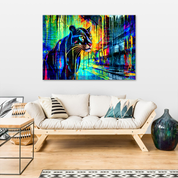 Feeby Obraz, Pantera Zwierzęta Abstrakcja 60x40