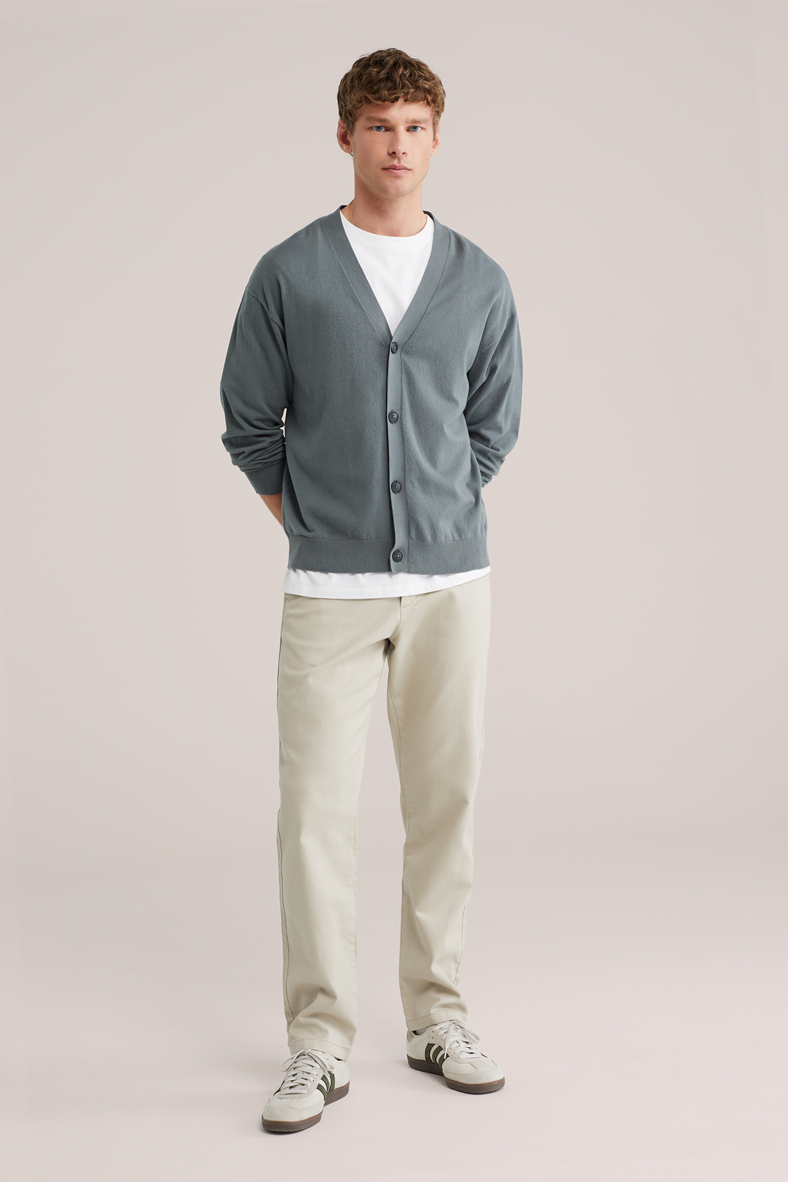Heren regular fit flex chino