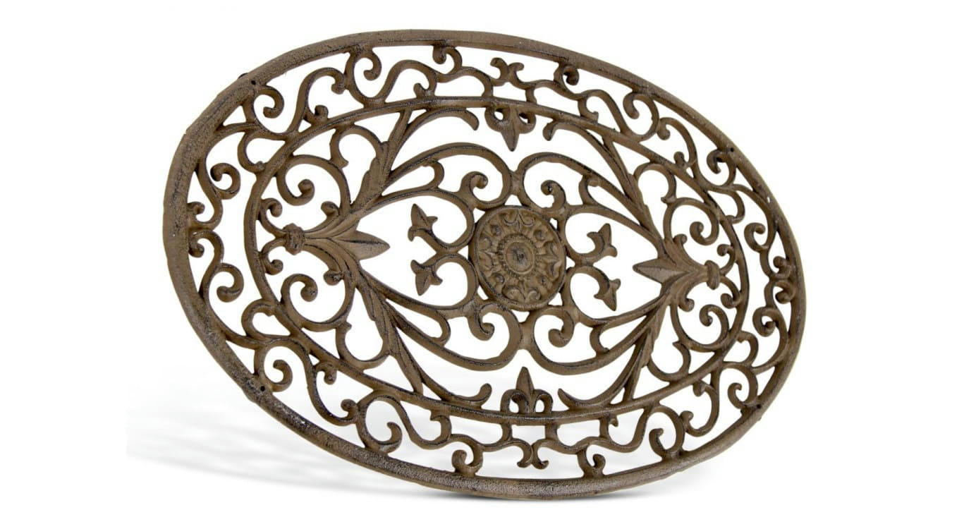 - Paillasson Lune Fonte Marron 60.5x2x40cm