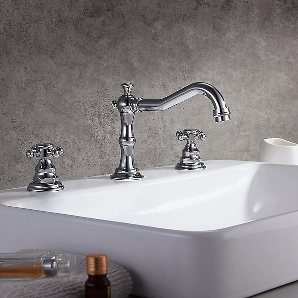 Mélangeur lavabo sur plage antique - Chromé