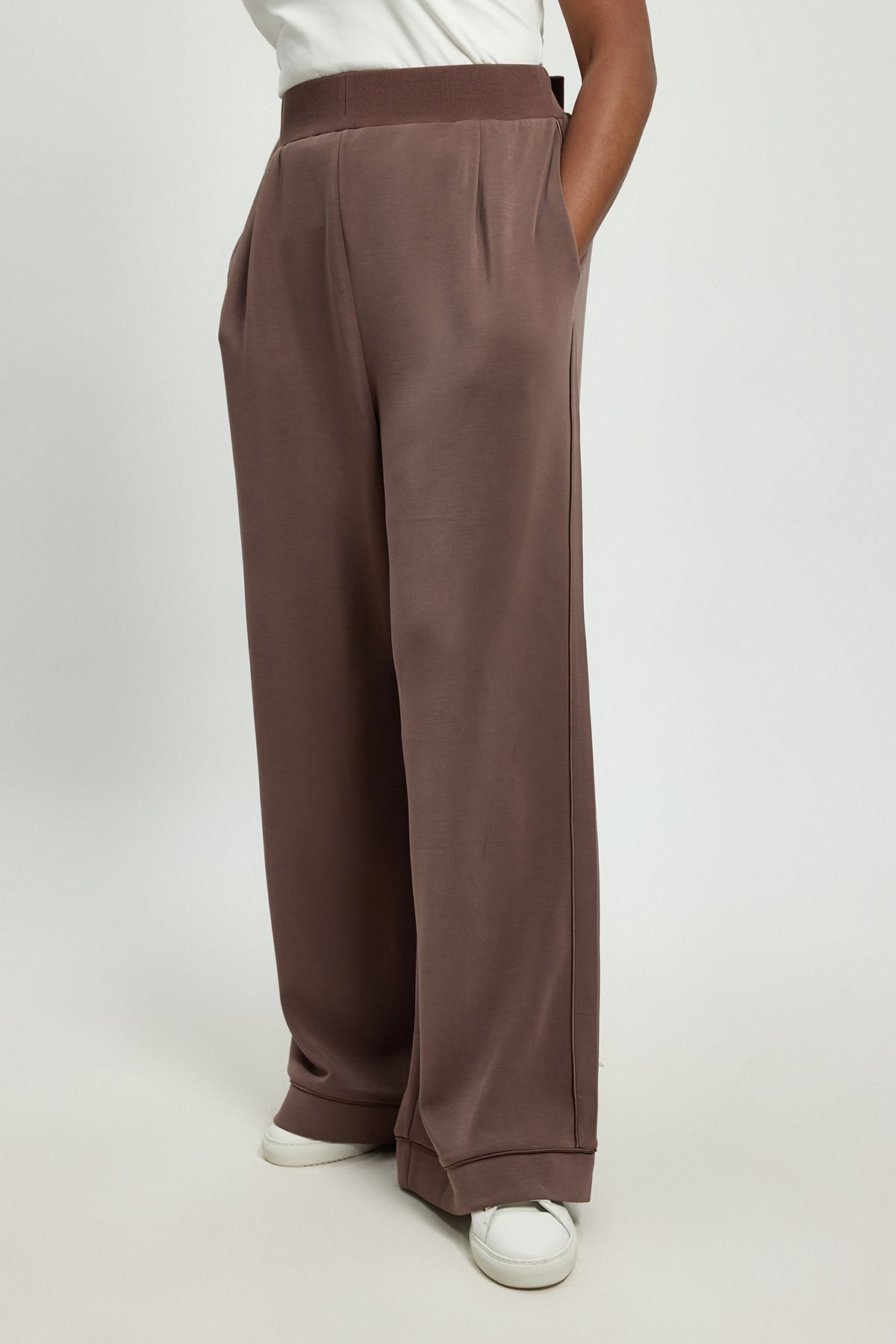 KarenMillen Plus Size Premium Luxe Wide Leg Jogger