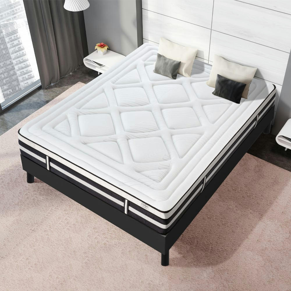 CALLIOPE - Ensemble Matelas à Mémoire de forme h28cm et sommier bois 140x190