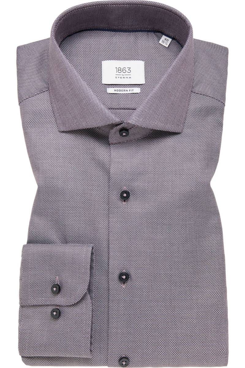 ETERNA 1863 Modern Fit Hemd rot, Strukturiert
