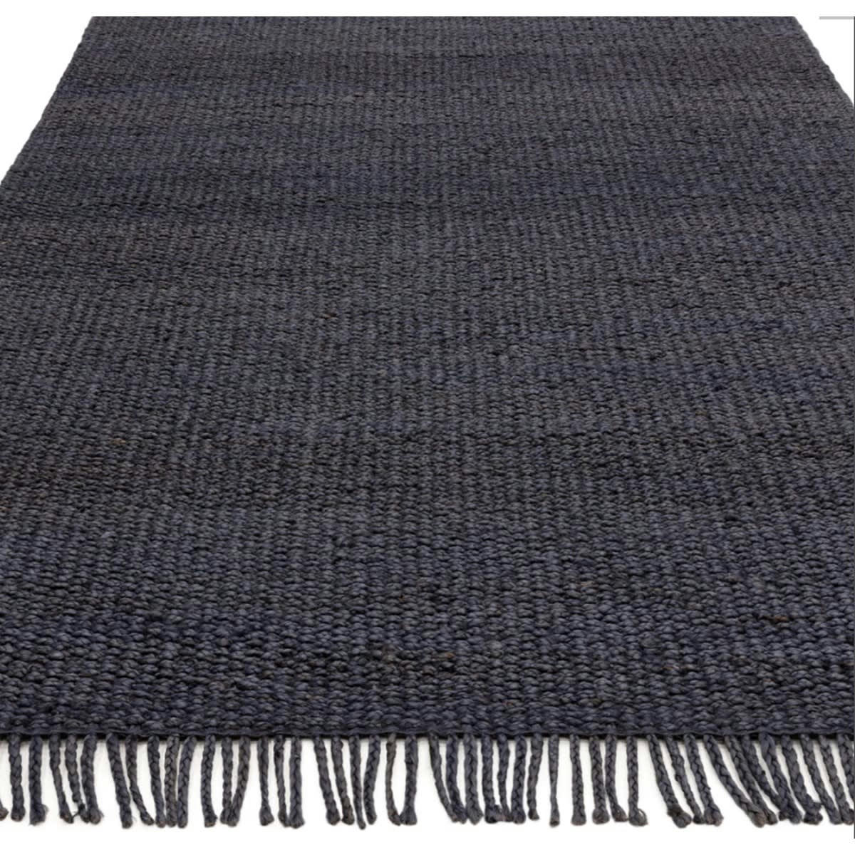 HURST - Tapis design en jute bleu marine 120x170 cm