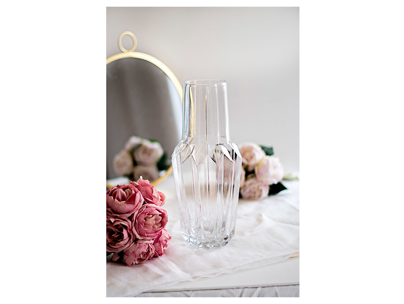 Wazon szklany Crystal 37 cm transparentny