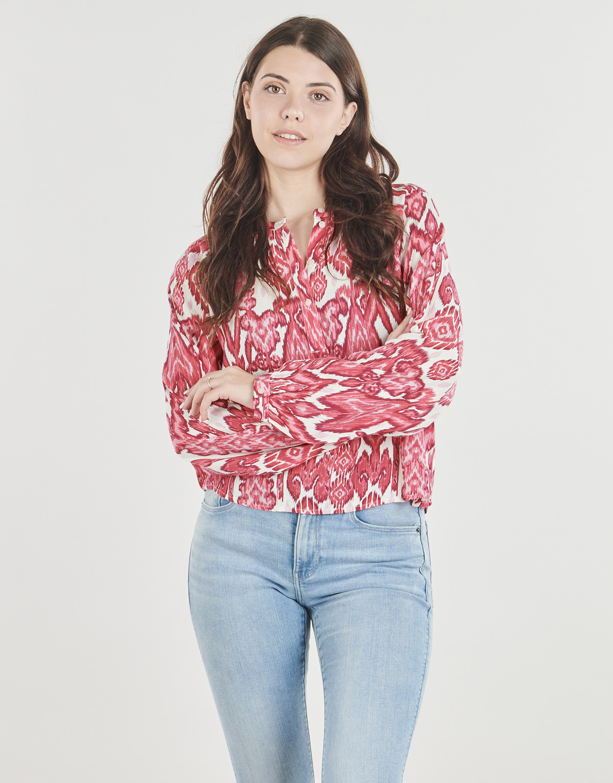 Vila - VIBRIA EVA O-NECK LS TOP - Pink