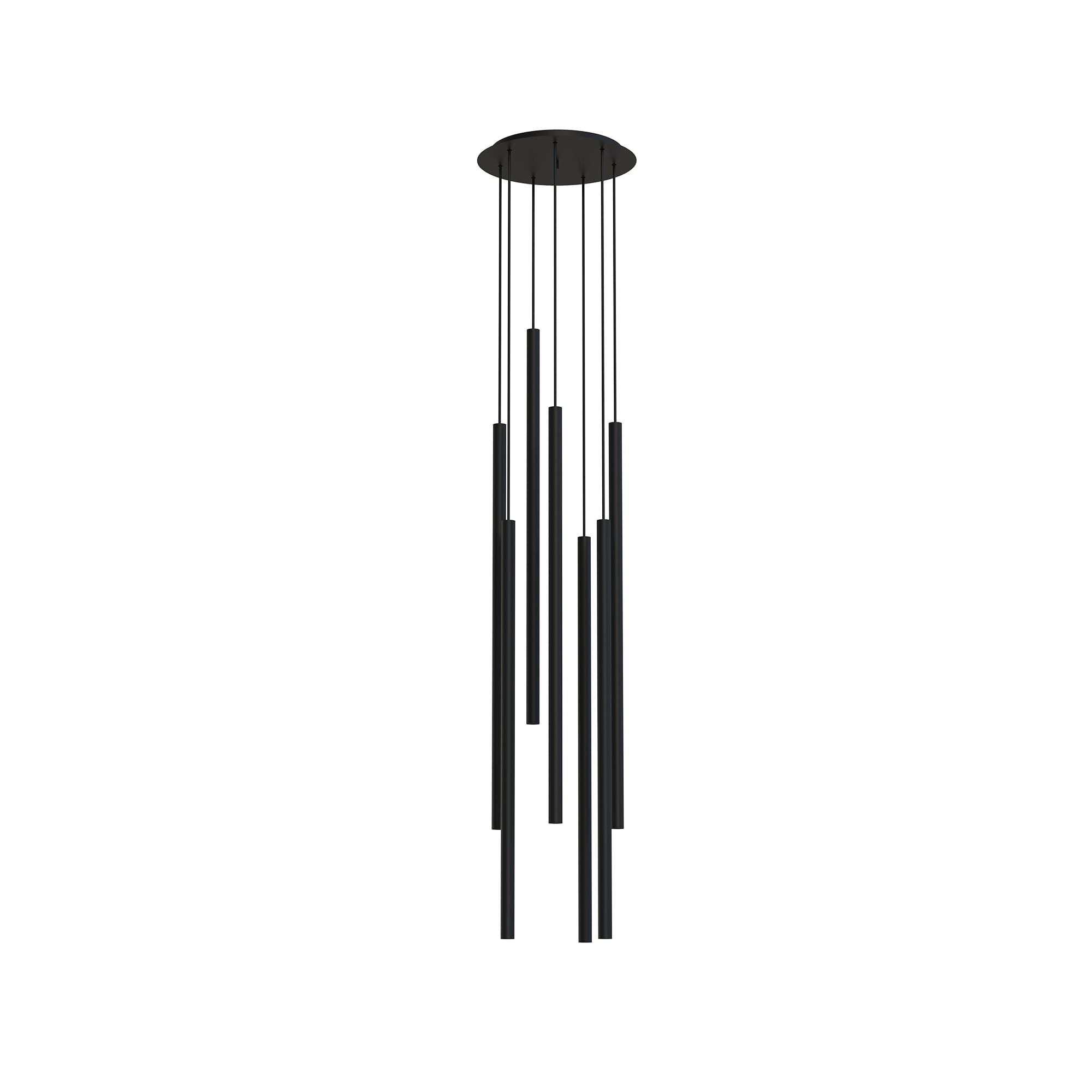 Lampa wisząca LASER BLACK VII zwisy rurki 7667 Nowodvorski