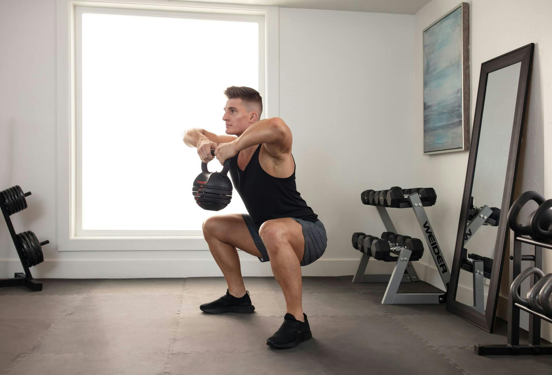 Weider Rapid Strike Adjustable Kettlebell, Adjusts from 10-30-lb