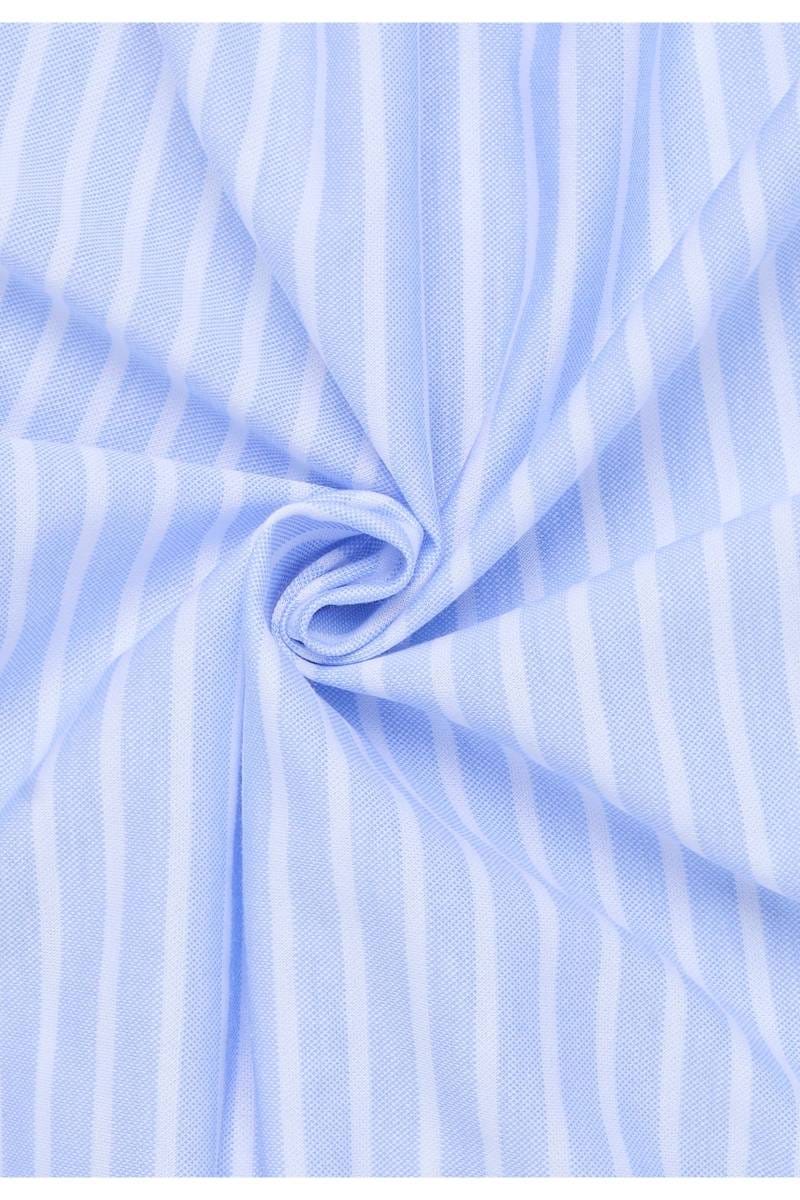 ETERNA 1863 Slim Fit Jerseyhemd mittelblau, Gestreift