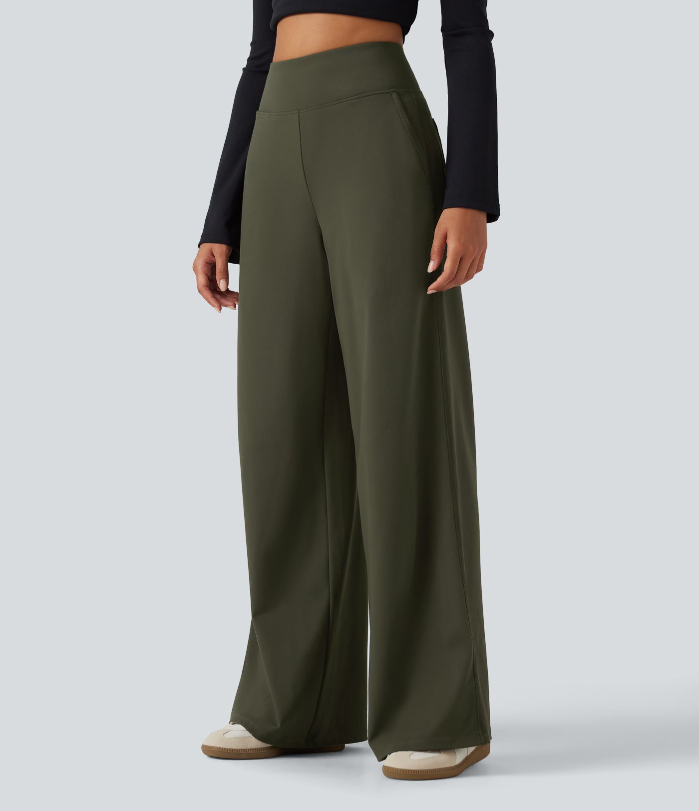 Pantalon large DayStretch taille haute avec poches
