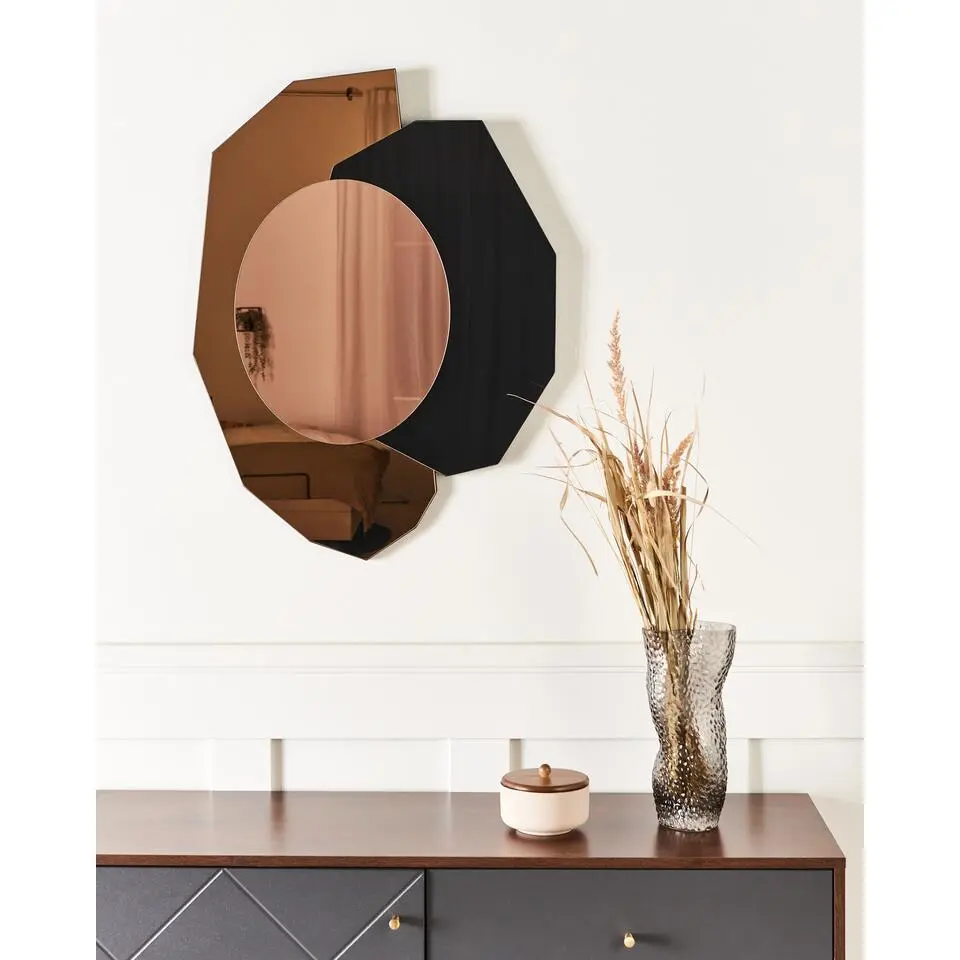 TROYON - Wandspiegel - Ros&eacute;goud - Glas