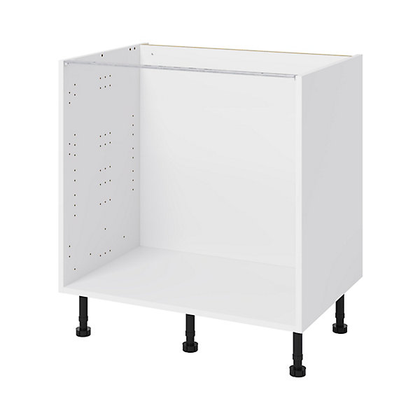Caisson bas de cuisine Caraway GoodHome blanc H. 72 cm x L. 80 cm