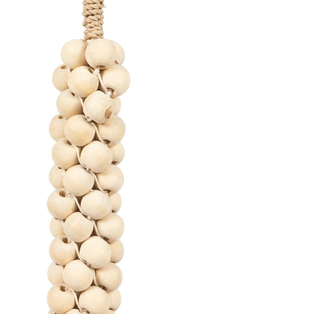 TASSEL - Décoration suspendue en bois et coton blanc