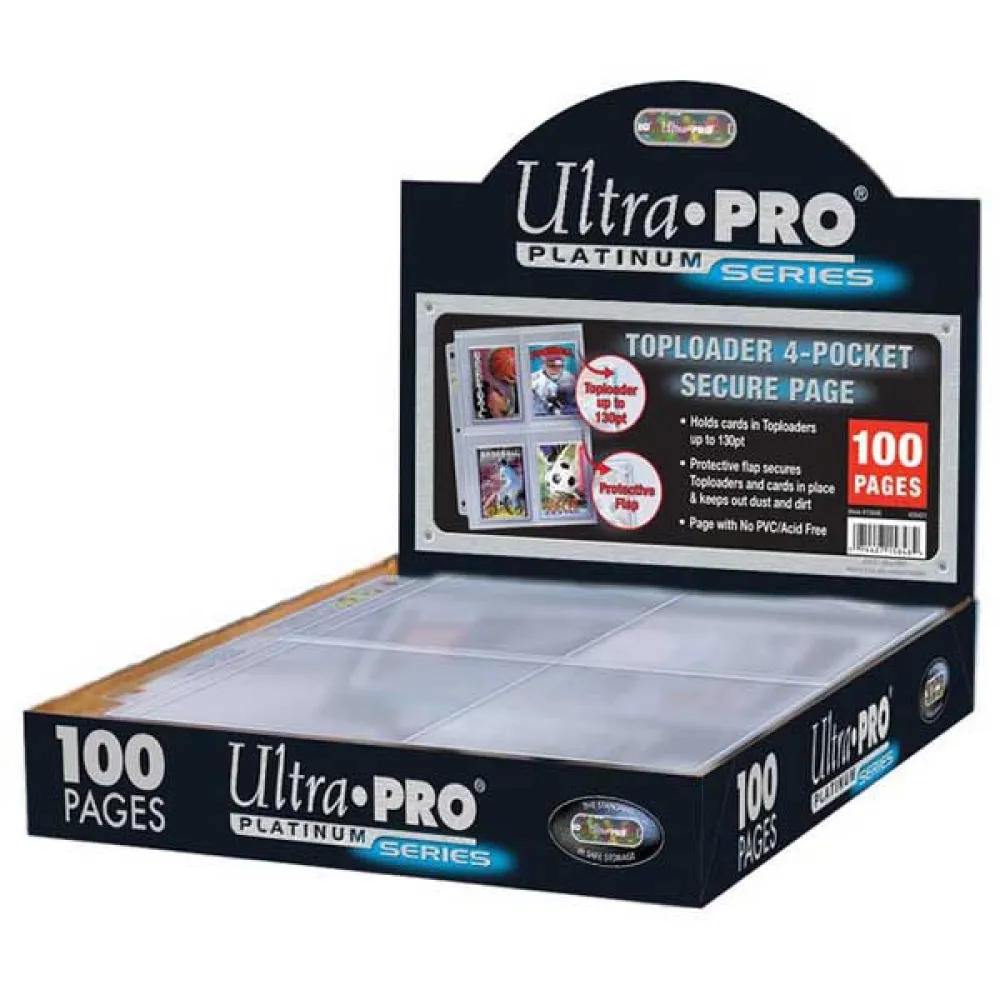 Ultra Pro Secure Platinum Page For Toploaders Album pages for cards