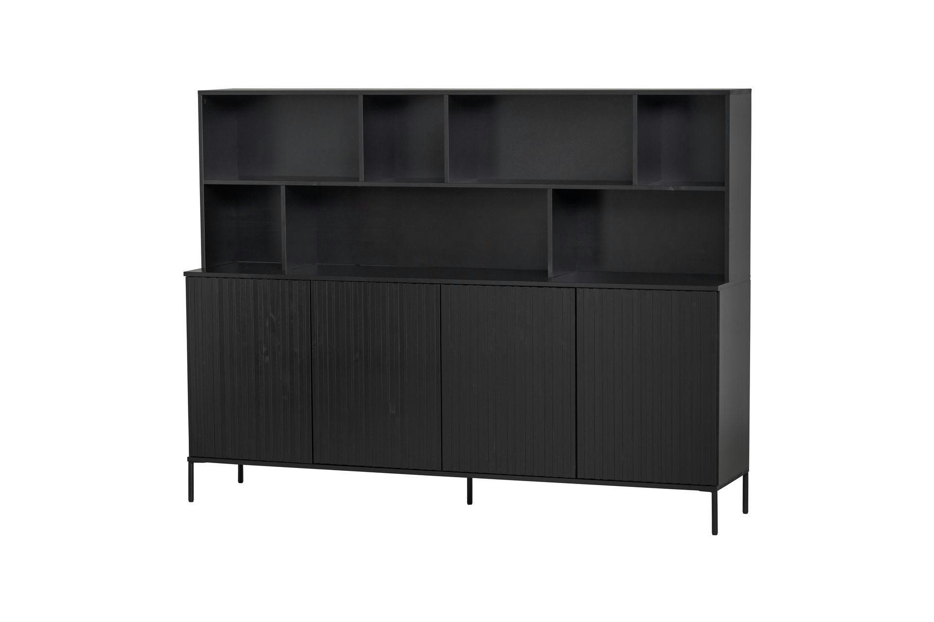 NEW - Armoire murale en bois noir