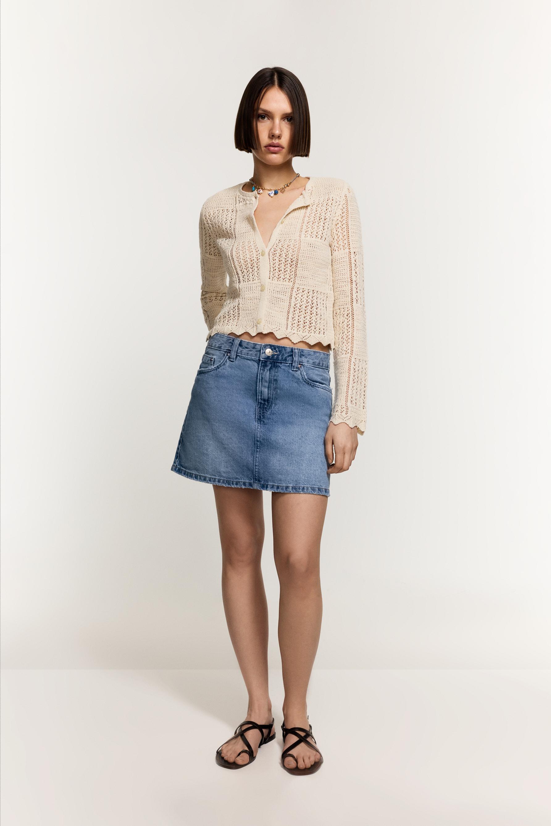 Falda denim básica