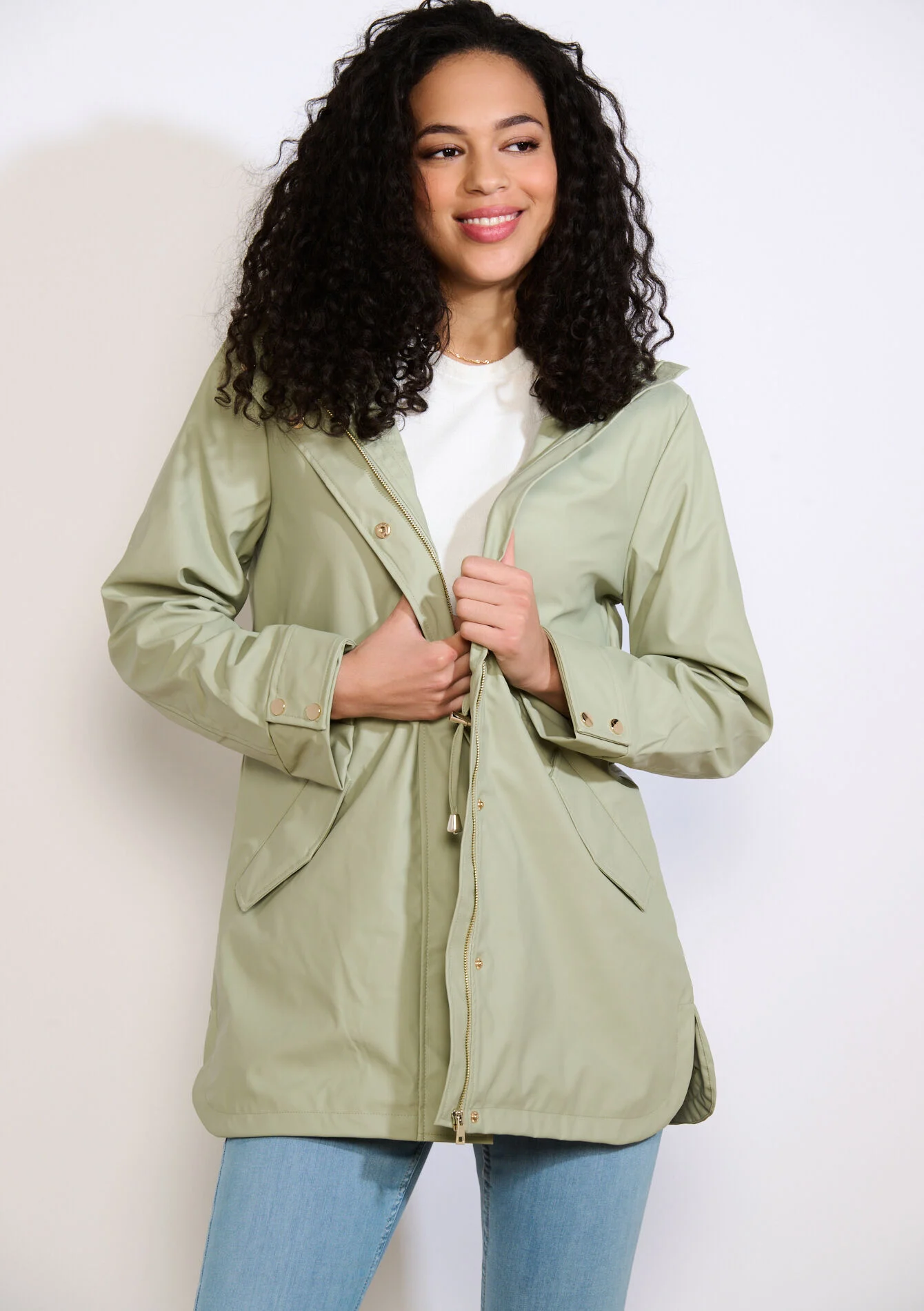 Lichtgewicht parka met capuchon