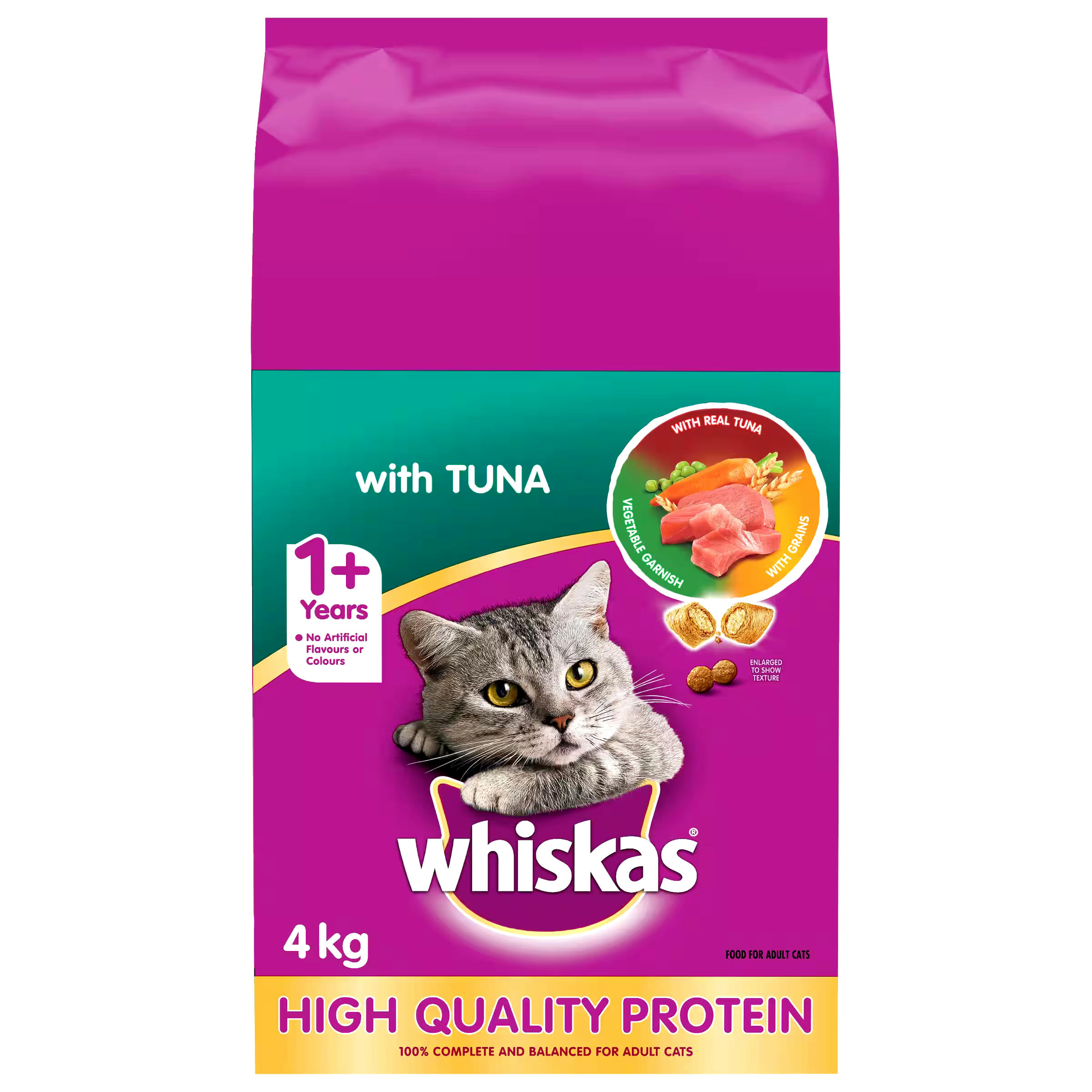 Whiskas Tuna Selections Adult Dry Cat Food, 4-kg