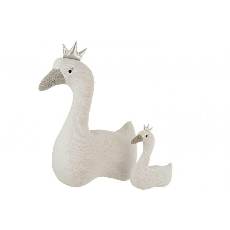 CYGNE - Cygne polyester blanc et gris