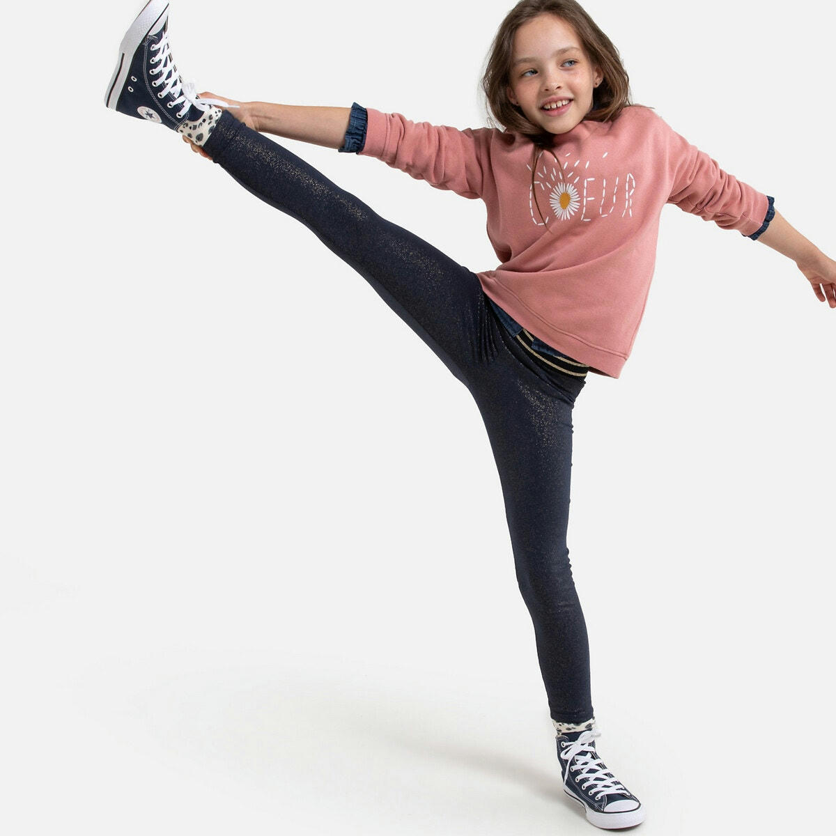 Legging, fils métallisés