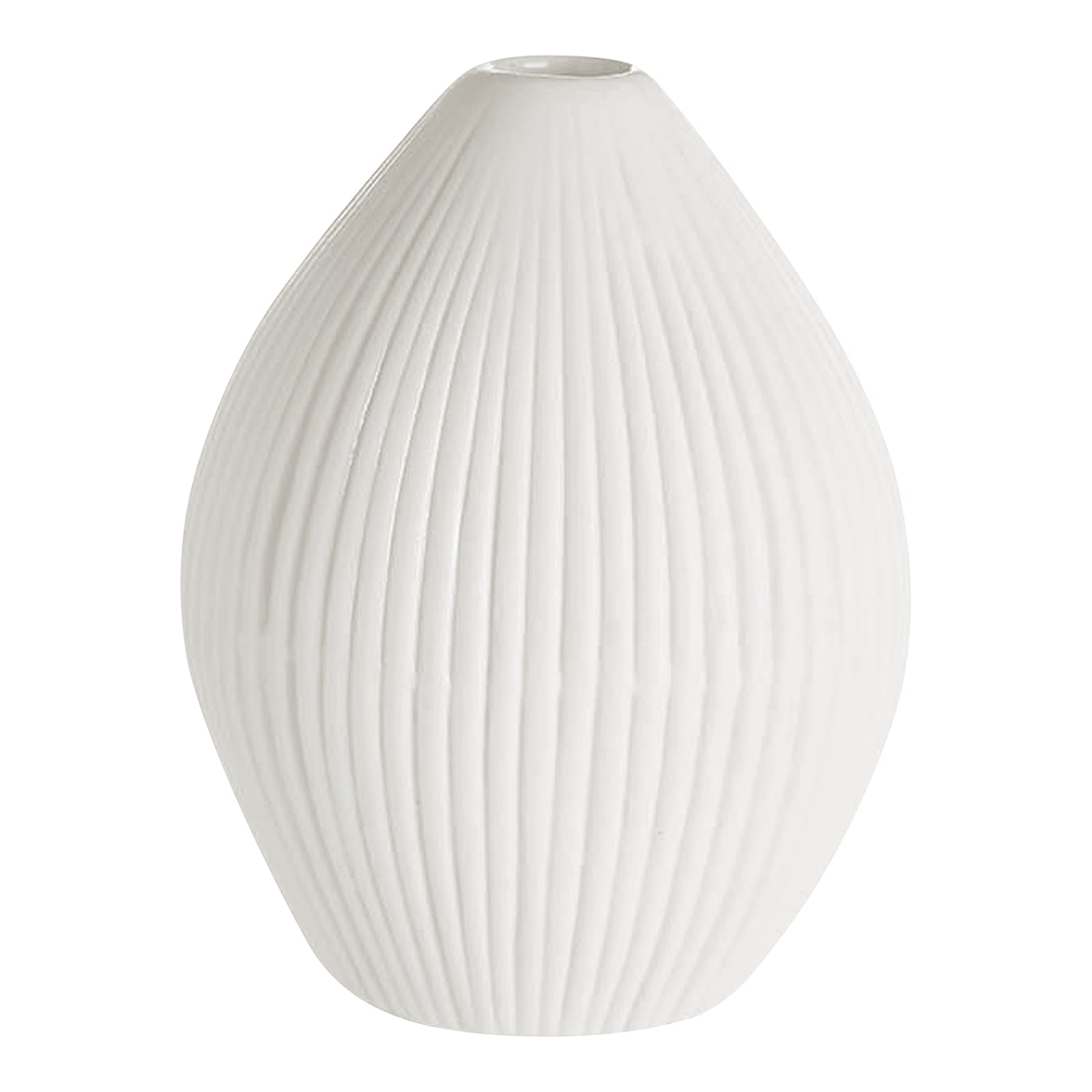 Vase Notches Weiß, ⌀ 7 cm, H 100 mm
