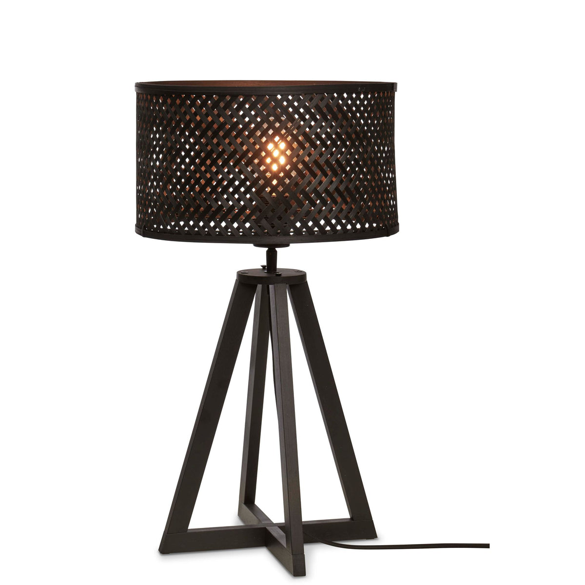 GOOD&MOJO tafellamp Java - zwart - Ø32cm