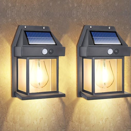 NNETM Solar Motion Sensor LED Lights, Wireless Outdoor Security