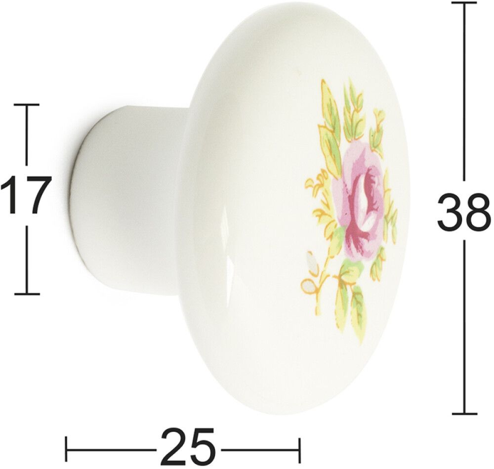 KNOTT HABO ANDREAS ROS Ø38MM HVIT 2-PAKNING