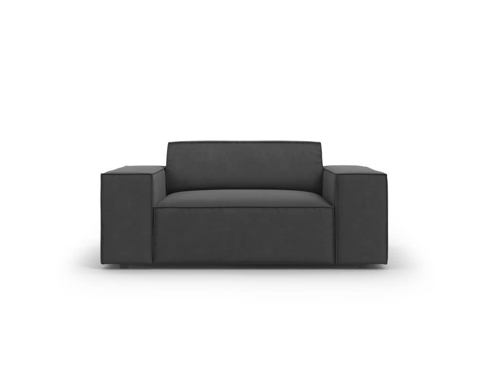 JODIE - Fauteuil en velours gris