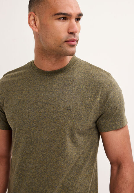 Mens Mid Green Cotton Rich T-Shirt
