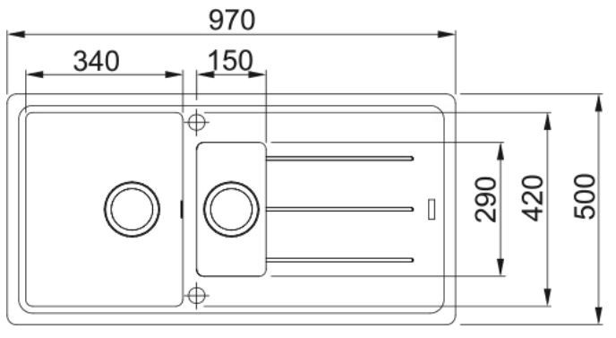 FRANKE Zlewozmywak BFG 651-97 kamienny szary 114.0676.274