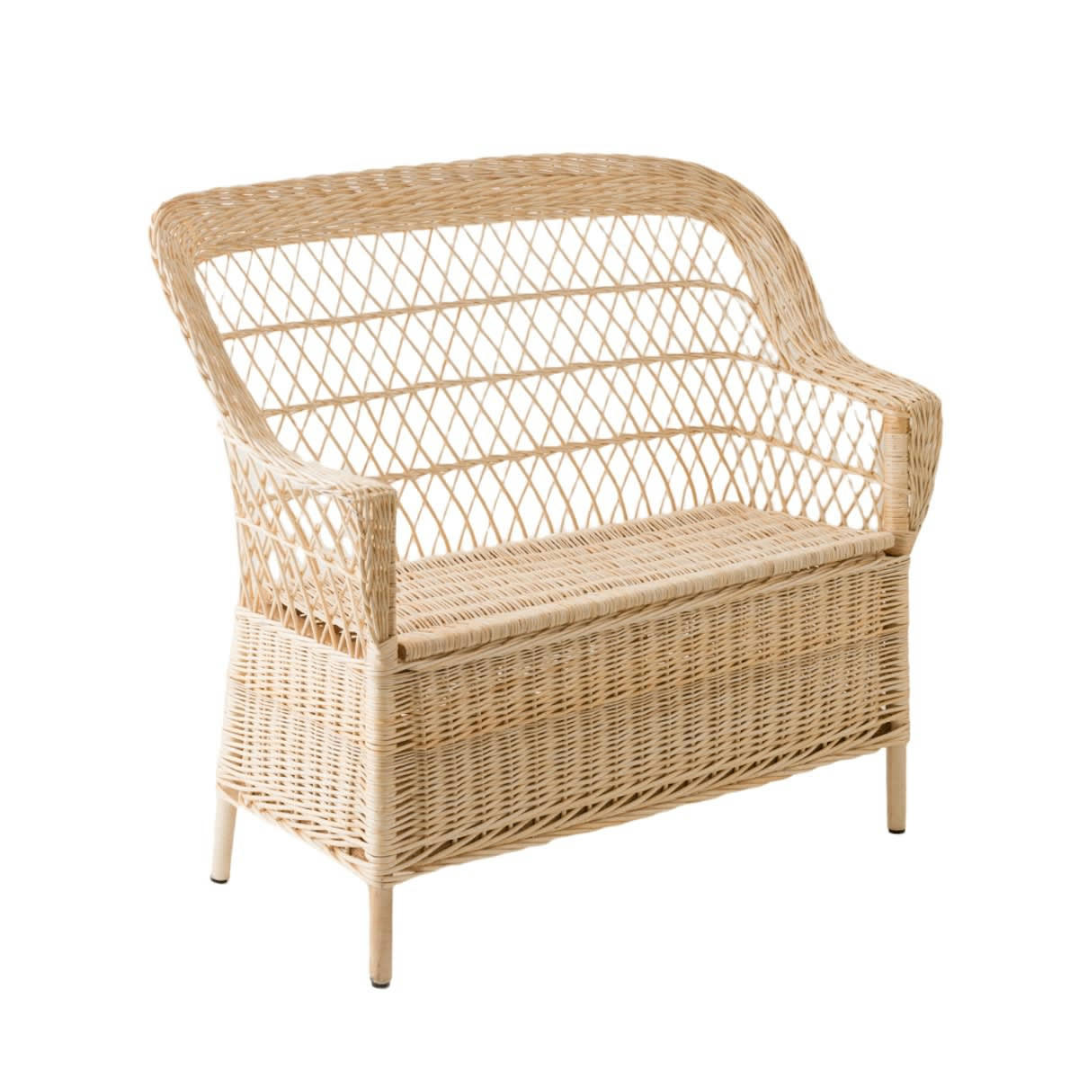 COFFRE - Banc en osier