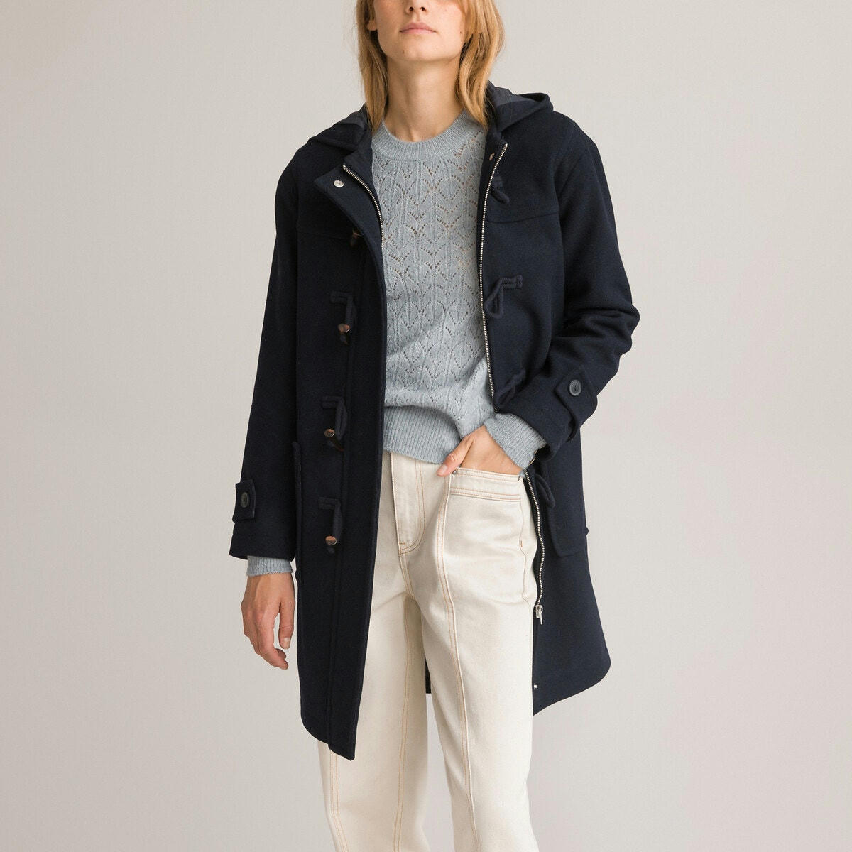 Duffle-coat en drap de laine