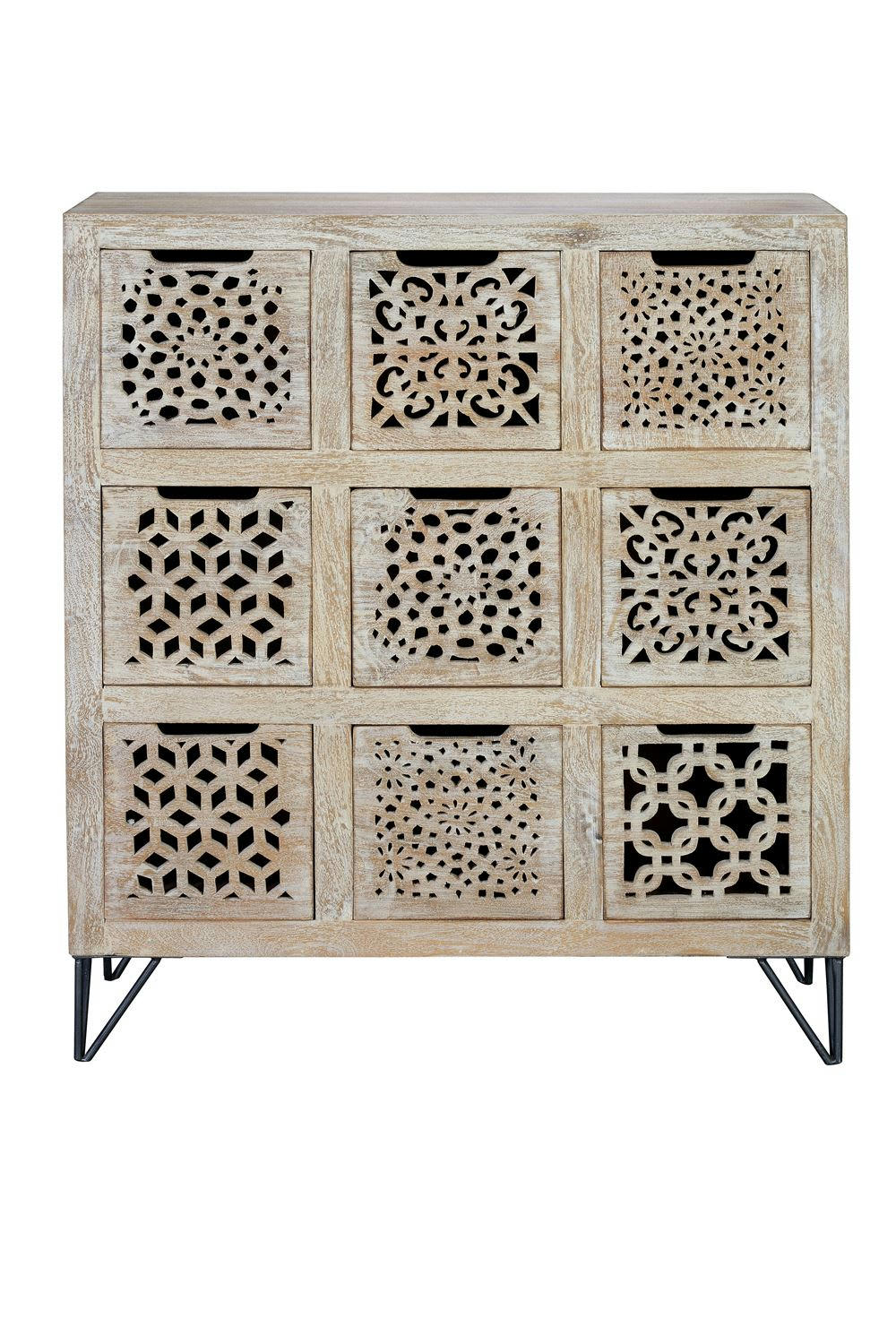 - Commode en manguier blanc vieilli