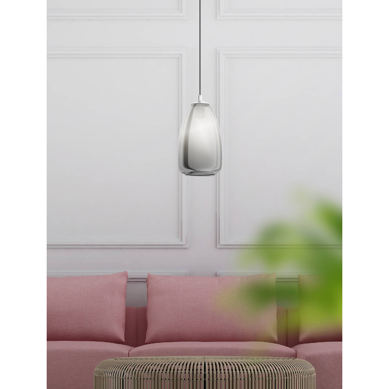 Suspension Alobrase chrome Ø 20 cm E27 40 W EGLO