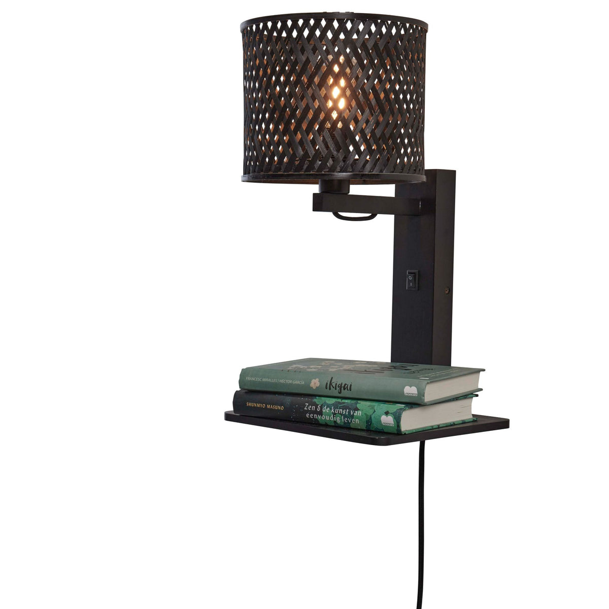GOOD&MOJO wandlamp Java - zwart - Ø18cm