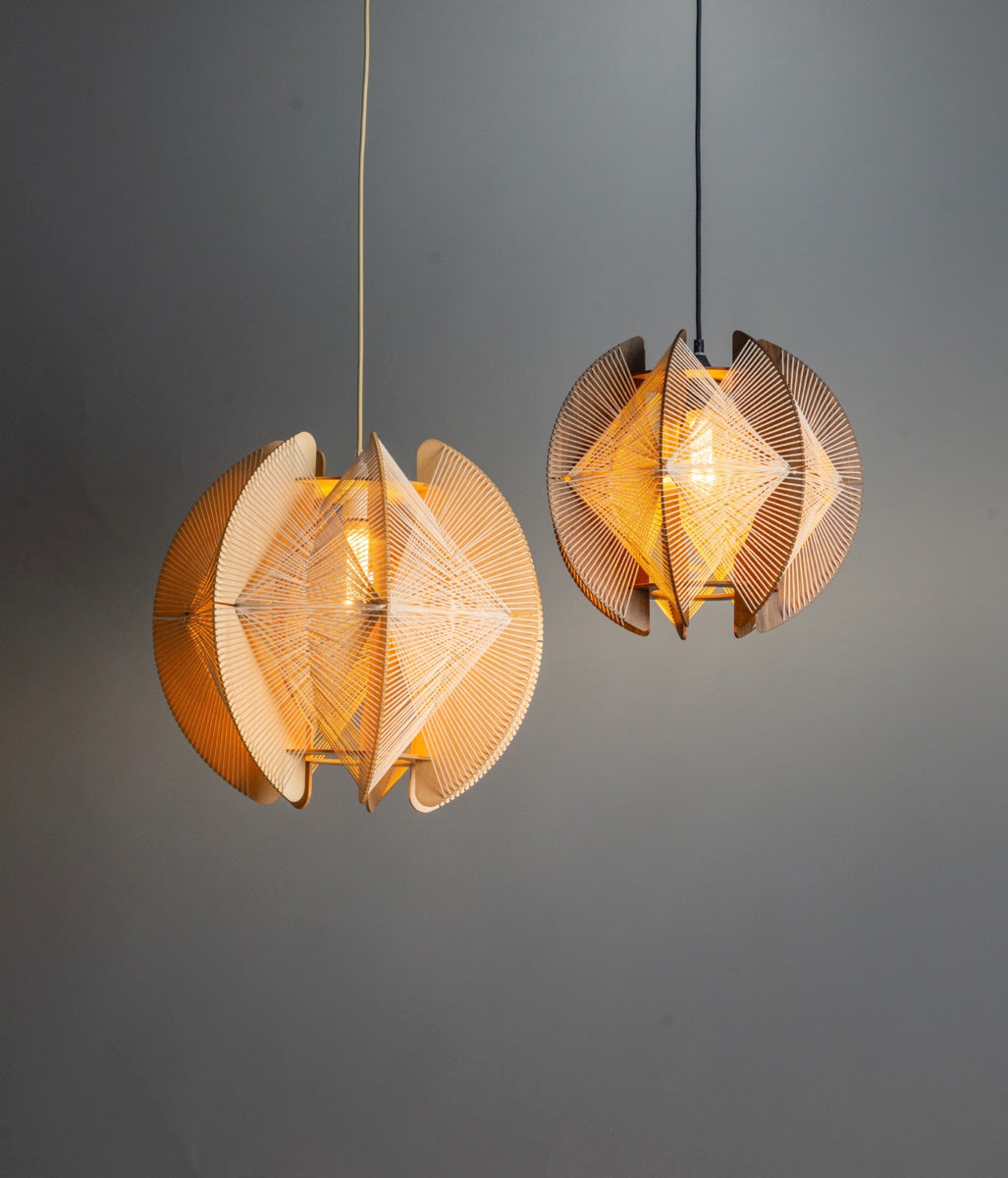 ETH Jessica Hanglamp 1x E27 Max 60W dia. 40cm 2.5m kabel Walnut