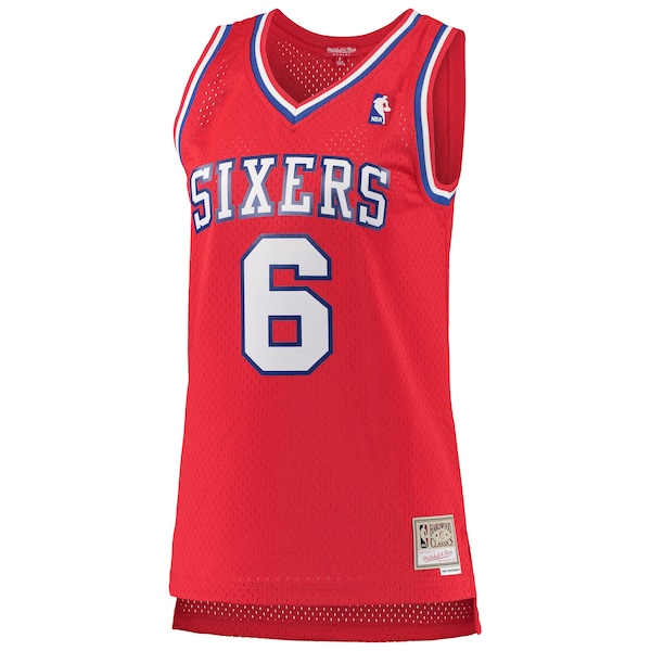Julius Erving Philadelphia 76ers Women's 1982/83 Hardwood Classics Swingman Jersey - Red
