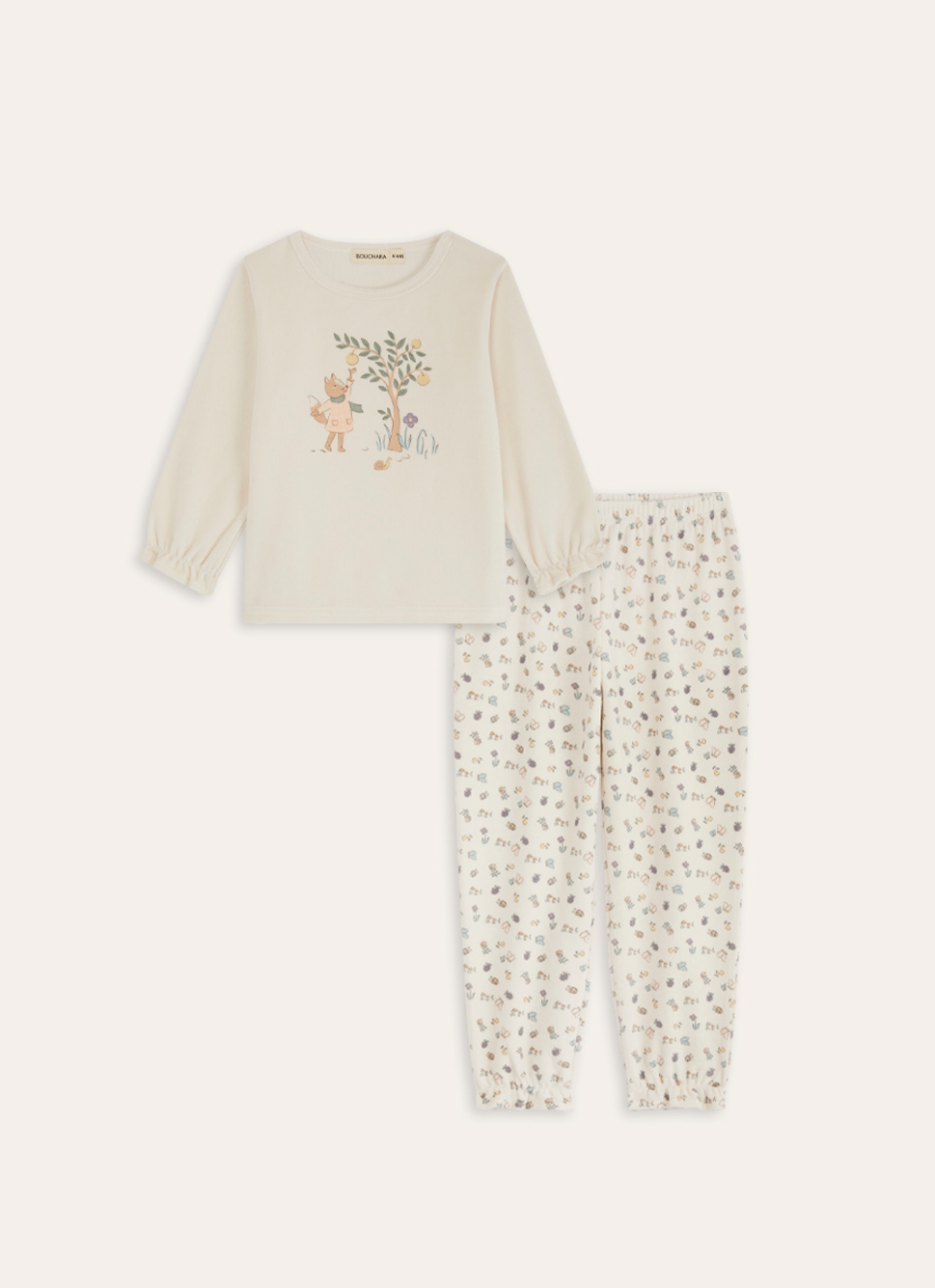 PYJAMA 2 PIÈCES EN VELOURS PAPILLON MULTICOLORE