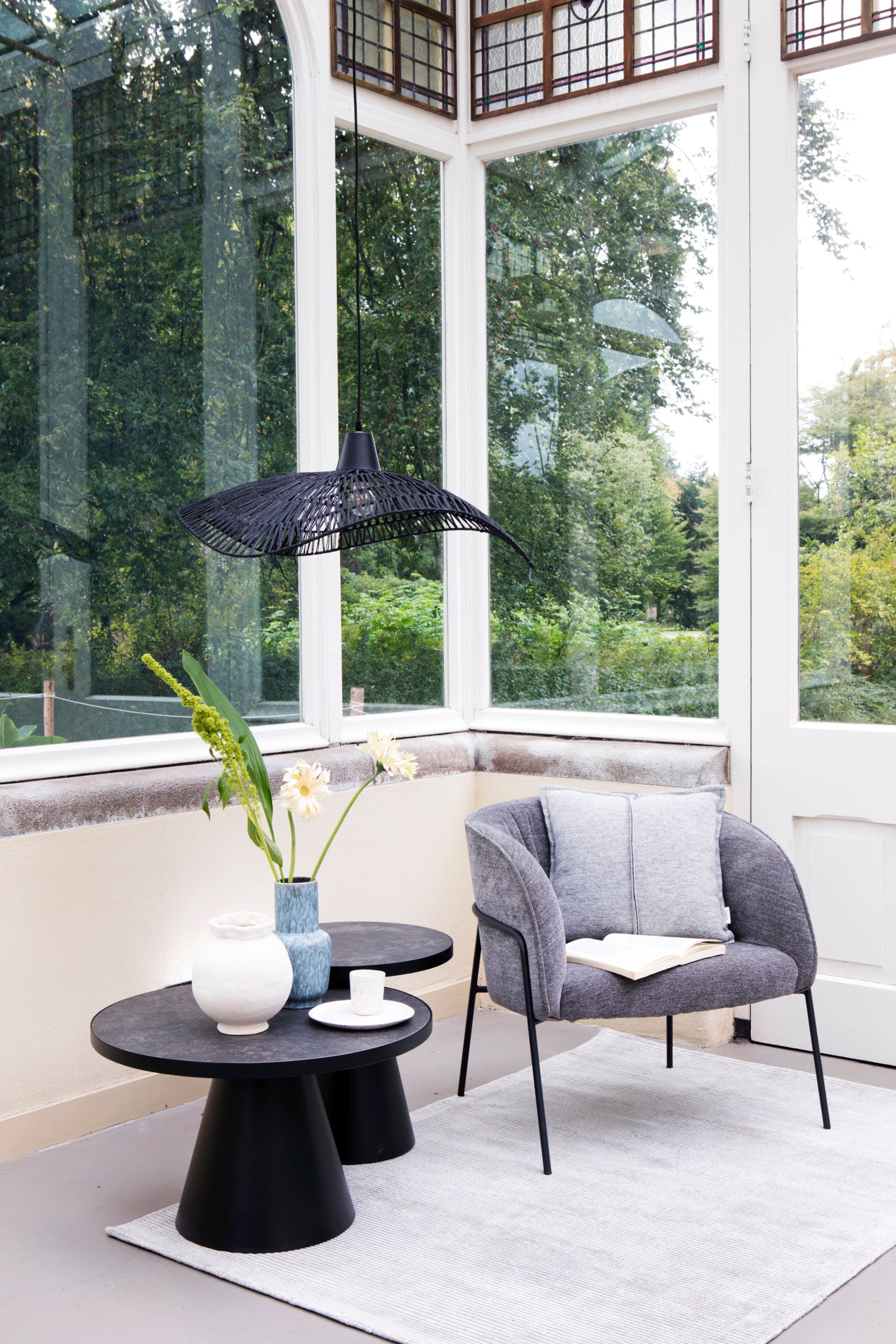 Rebellenclub Salontafel Leeds Rond M Ø65 cm - Zwart Keramiek