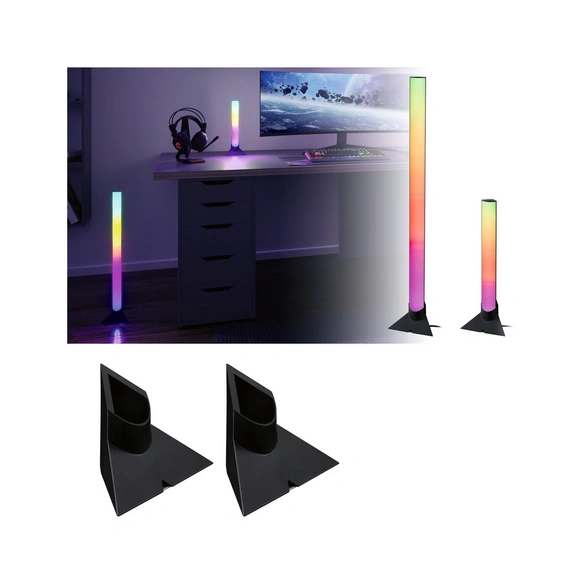 Standfuß, für Lightbar, 6,7x13,2x8,8 cm, 2 Stück, Aluminium/Kunststoff, schwarz