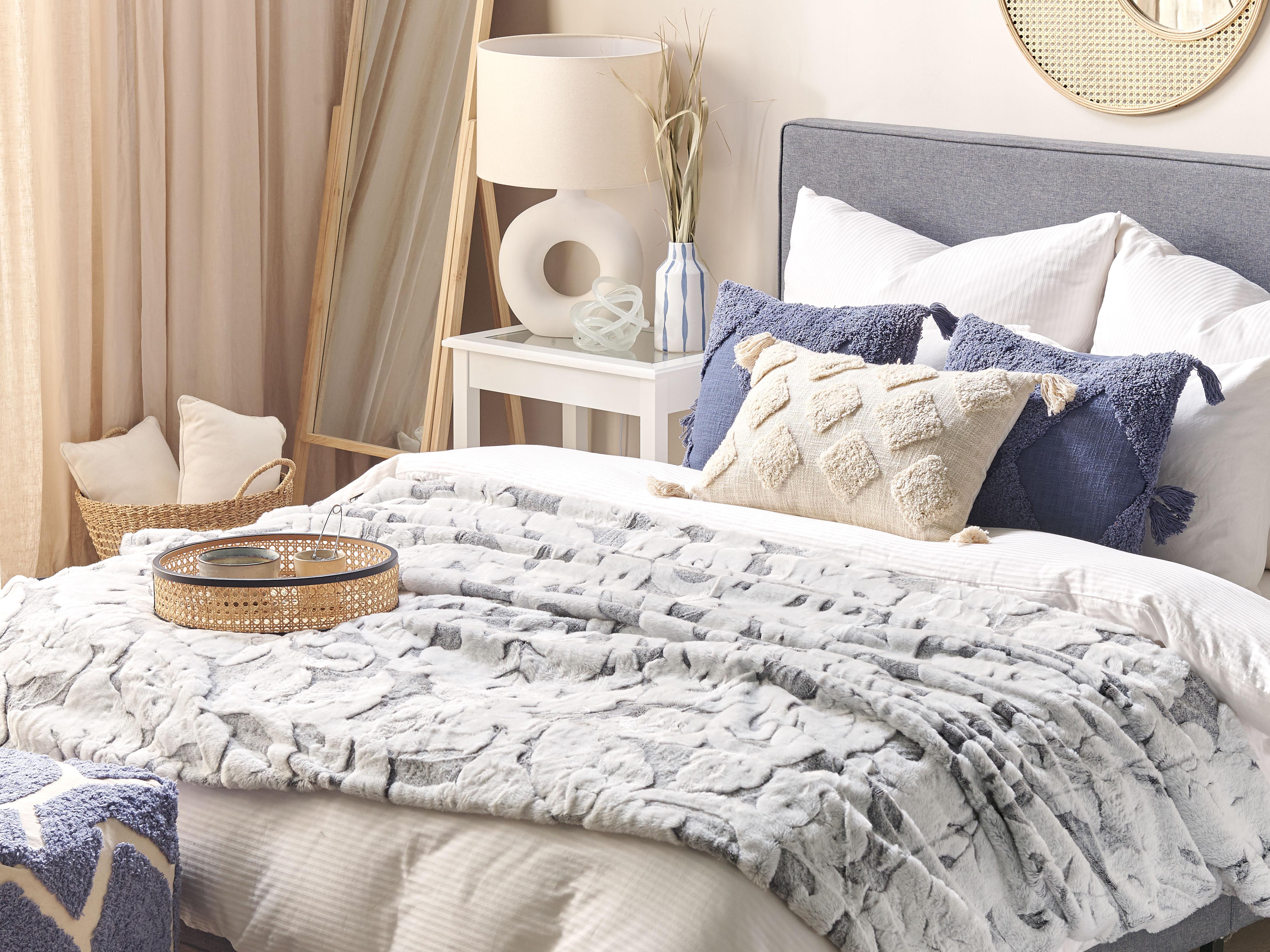 Blanket KOSI 150 x 200 cm Light Grey