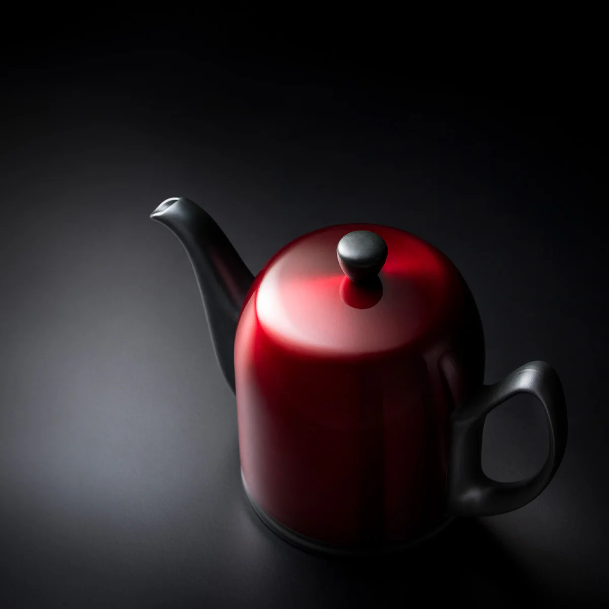 Théière 6 tasses cloche rouge