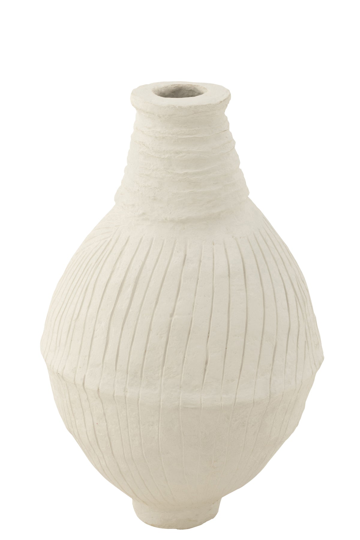 J-Line vaas Laxmi - papier maché - wit - 85 cm hoog