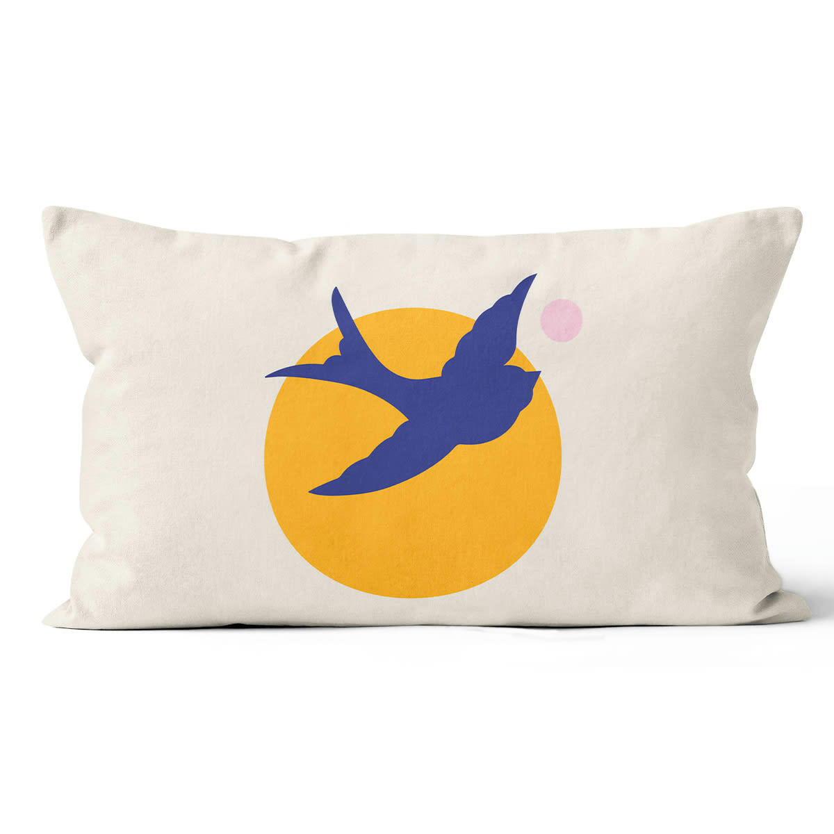 - Coussin dessin polyester jaune 40x60cm