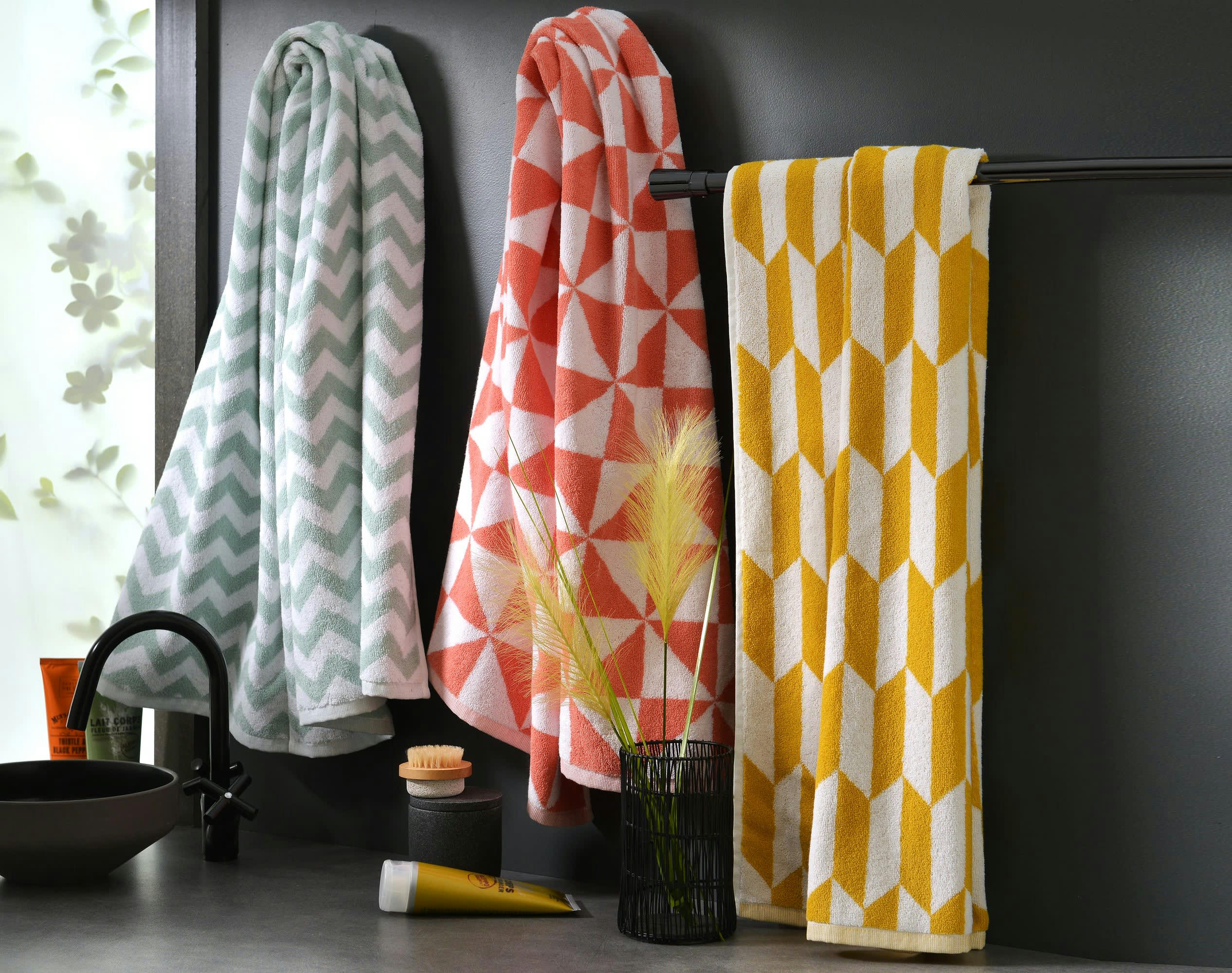 SHAPE - Drap de bain orange 70x140 en coton